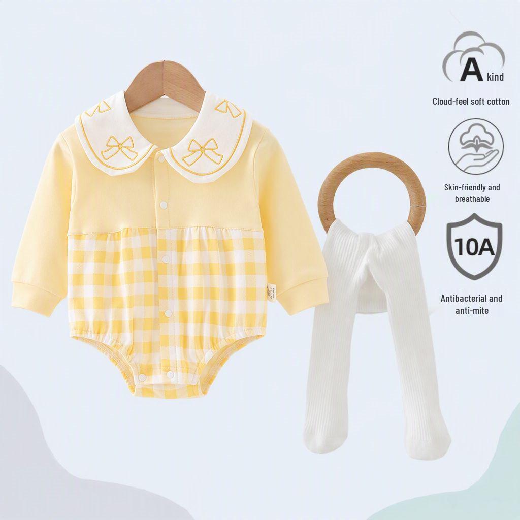 Popular Infant Spring/Autumn Bodysuit: Class A Outfits for Boys & Girls - Newborn Crawling Wear
