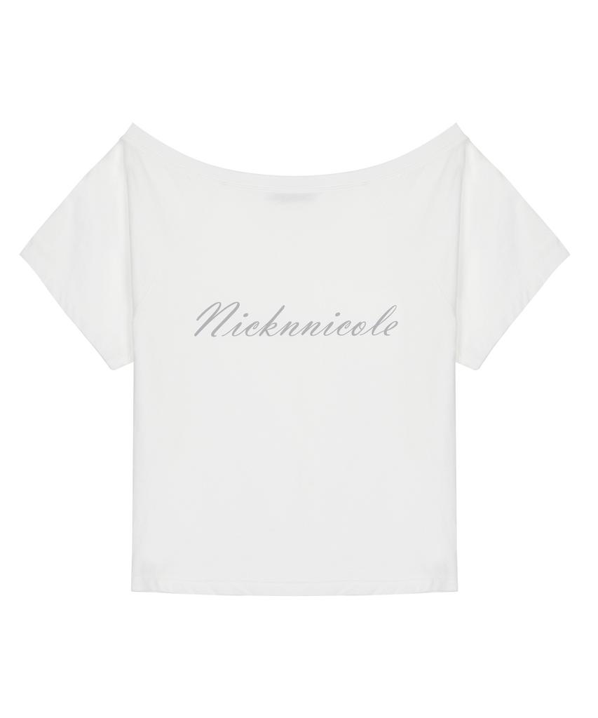 Nigaennikol Raglan Lettering Top_Ivory