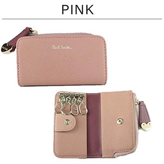 Paul Smith Key with Heart Cowhide Free Gift PWU910 Pink Women's Case/Wallet Pull, Leather, Wrapping,