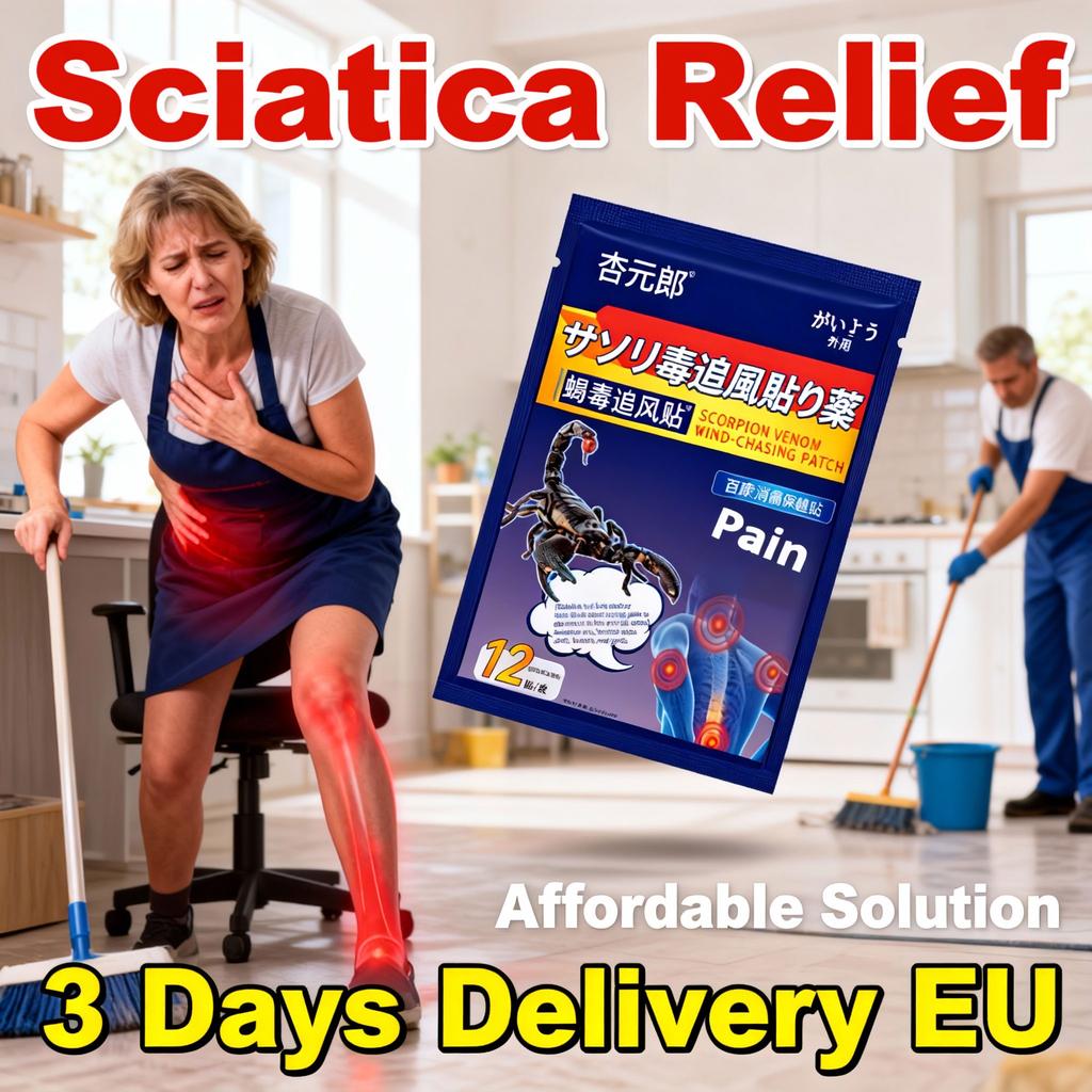 Natural Sciatica Pain Patch - Gentle Skin-Safe Leg & Hip Comfort