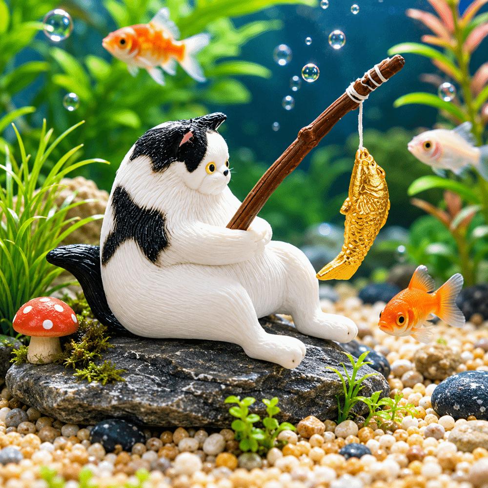 2PCS Floating Look Micro Landscape Decoration Creative Aquarium Ornament Fish Tank Ornaments Home
