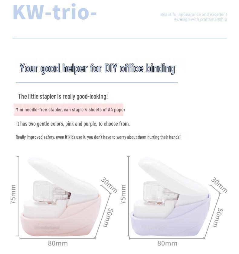 Kedeyou 5399 Kompakt Zımbasız Zımba - Öğrenciler İçin Enerji Tasarruflu Ciltleme Aracı