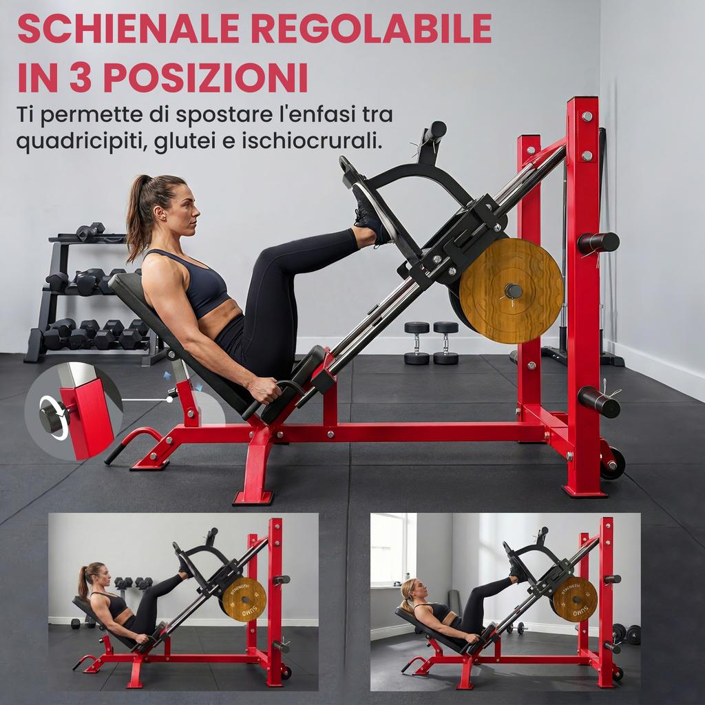 Leg Press Machine with Wheels. Adjustable and Squat