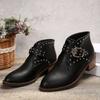 Fashion Fall-winter 2025 Fashion Plus-size Chelsea Boots for Women Studded and Buttoned Casual Ankle Boots for Women