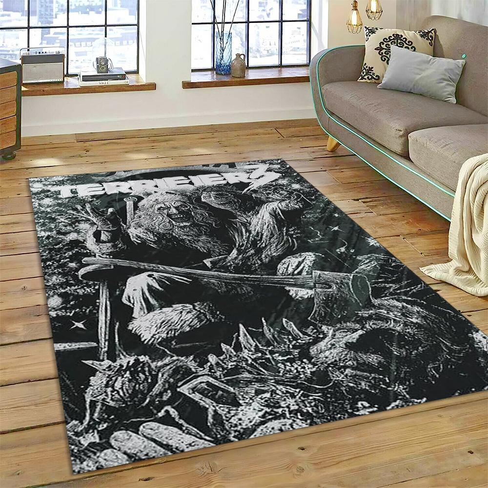 3D Terrifier 3 Horror Clown Movie Cartoon Carpet Rug for Bedroom Living Room Home Sofa Decoration,kids Play Decor Floor Mat Gift