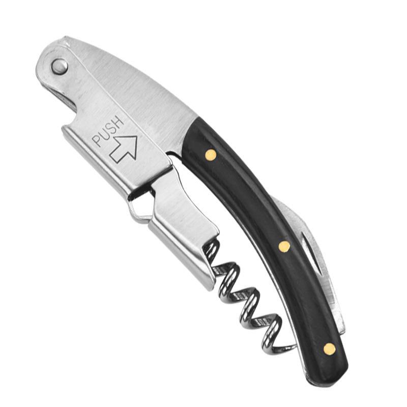 Wood Handle Corkscrew Professional Wine Opener Portable Screw Corkscrew Multifunction Beer Cap Bottle Opener Kitchen Bar Tool