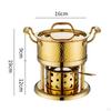 Alcohol Stove Pot Ramen Stainless Steel Kitchen Cookware Shabu Camping Cooker for