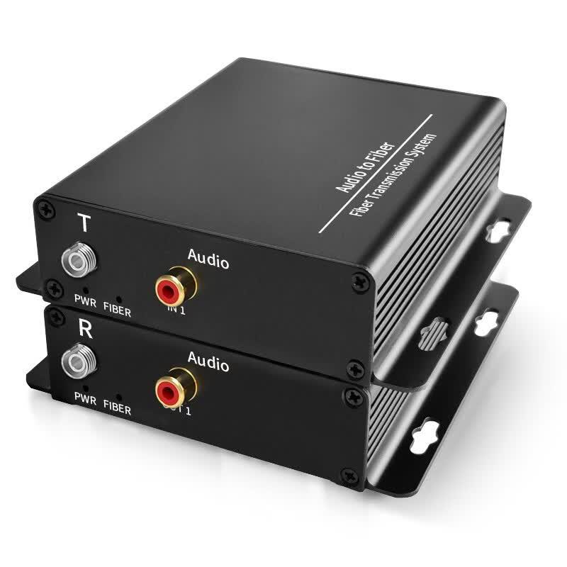 1-Channel Unidirectional RCA Audio Fiber Optic Extender Converter