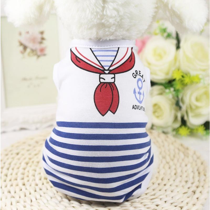 

Pet Clothing, Navy Stripes, Dog and Cat Vests, Dog Clothing, Cat Accessories, Teddy French Bulldogs XS синий
