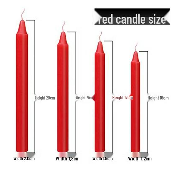 Red & White Smokeless Odorless Candles: Romantic, Emergency & Holiday Lighting