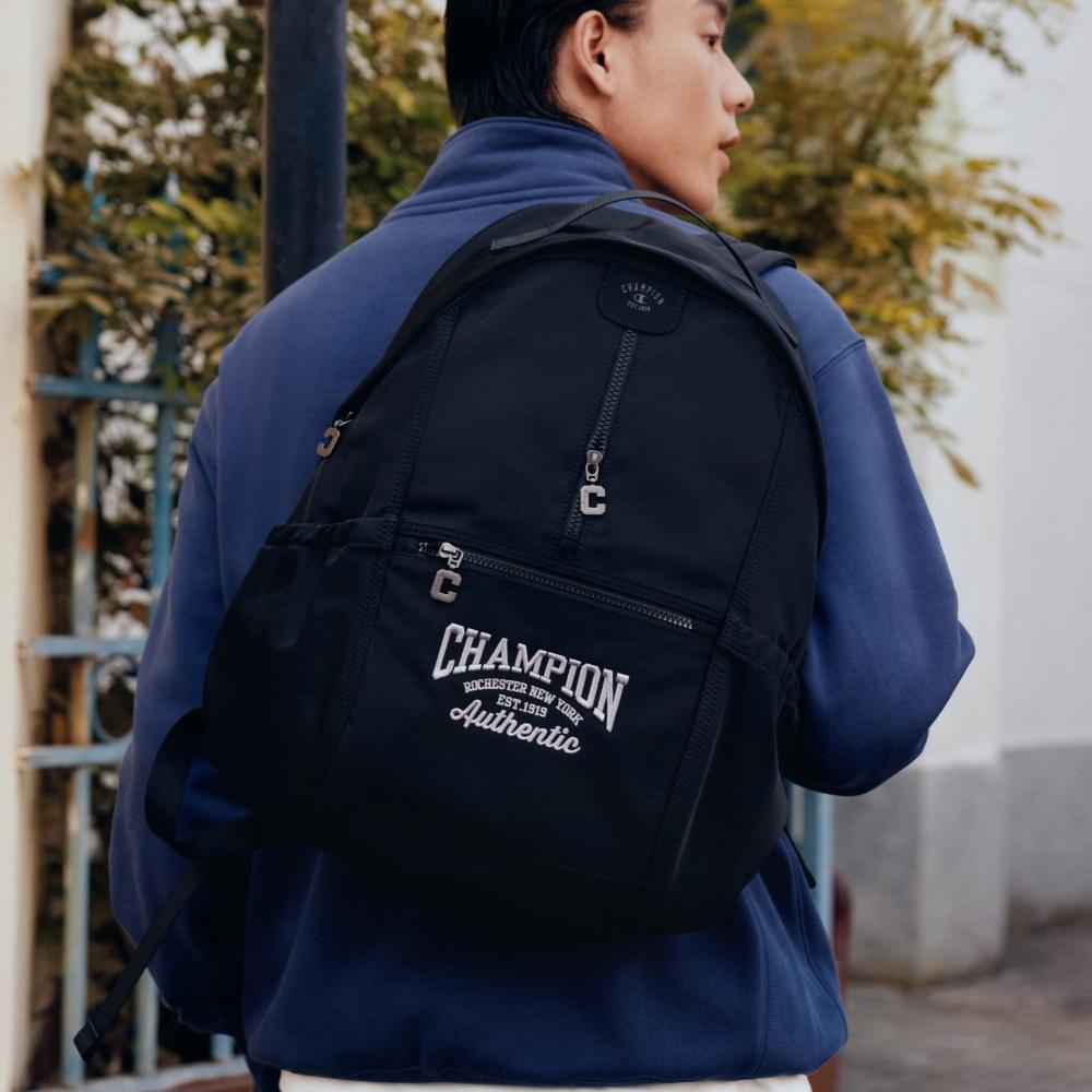 Champion Lighten Zips Backpack SS26 Unisex Backpack Black Aurora-Red Dark-Denim U6AACPU01