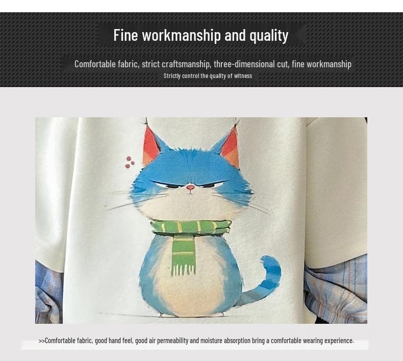 Boys' Korean-Style Two-Piece Sweatshirt & Jeans Set - Stylish Autumn 2025 Collection