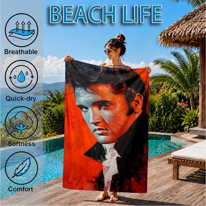 Rock Star Performance Beach Towel, Microfiber Beach Towel, Perfect For Pool, Beach, Travel, Home Decor Beach Party Fan Gifts