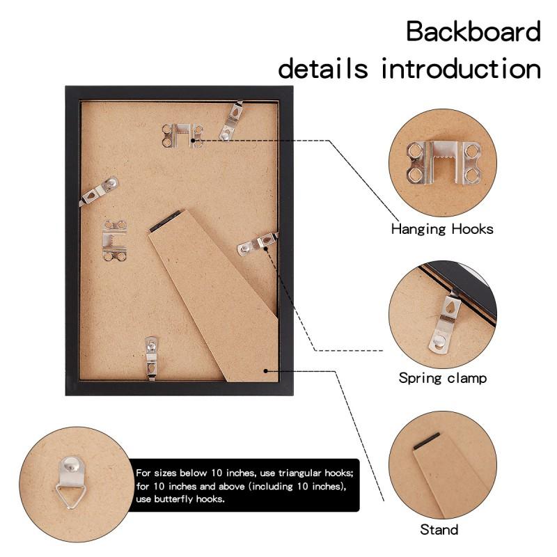 Handcrafted Wooden Rotating Clip Photo Frame Set 5pcs 6x8 7x10 A3 A4 Wall Decor Living Room Bedroom Office