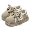 Fashion Winter Outerwear New Bow Bag Heel Women's Shoes with Velvet Warmth Simplicity Comfort Anti Slip Daily Casual Lazy Slippers