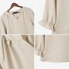 ZANZEA Women Casual V-Neck Solid Color Loose Long Sleeve Blouse