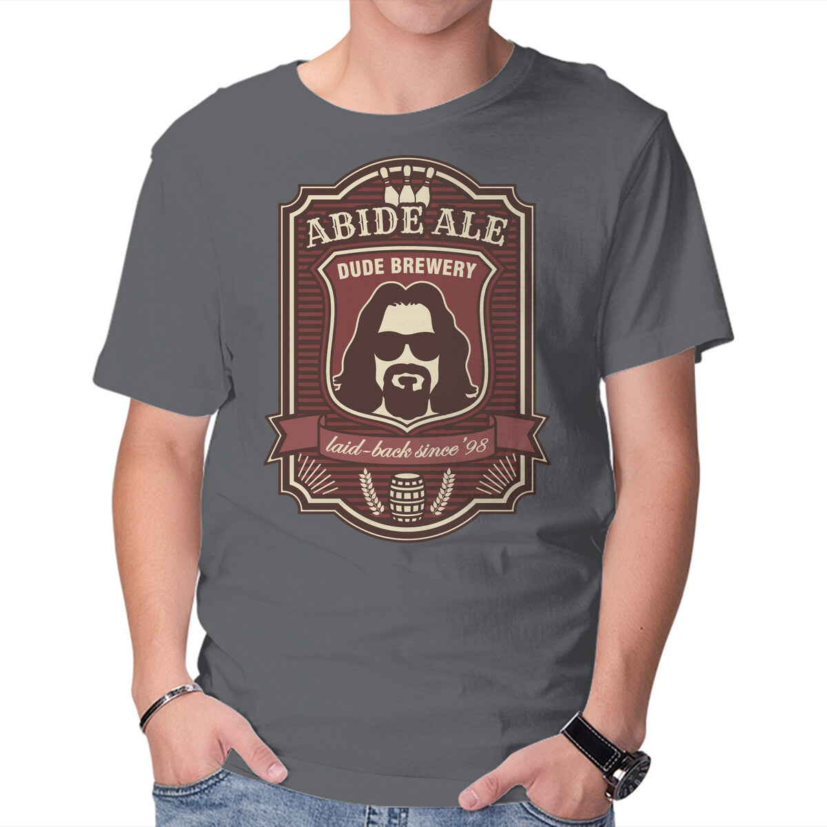 Unisex Crew Neck T-Shirt Abide Ale Graphic Short Sleeve Casual Tee XXL