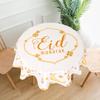 Ramadan Kareem Eid Mubarak Polyester Round Tablecloth Ramadan Decor For Home 2025 Islamic Muslim Party Supplies EID Al  Adha