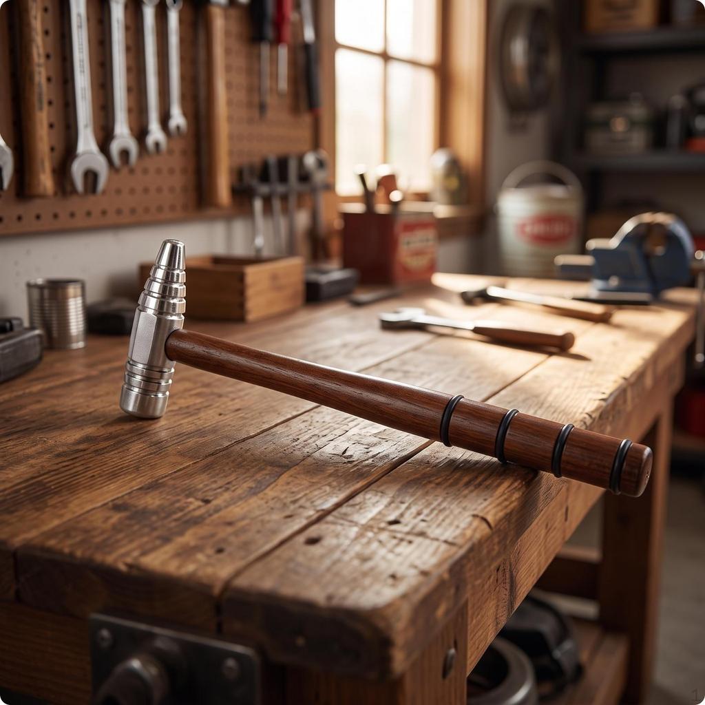 Ding Repair Hammer with Wooden Handle Long-Lasting Hand Tool Impact-Resistant