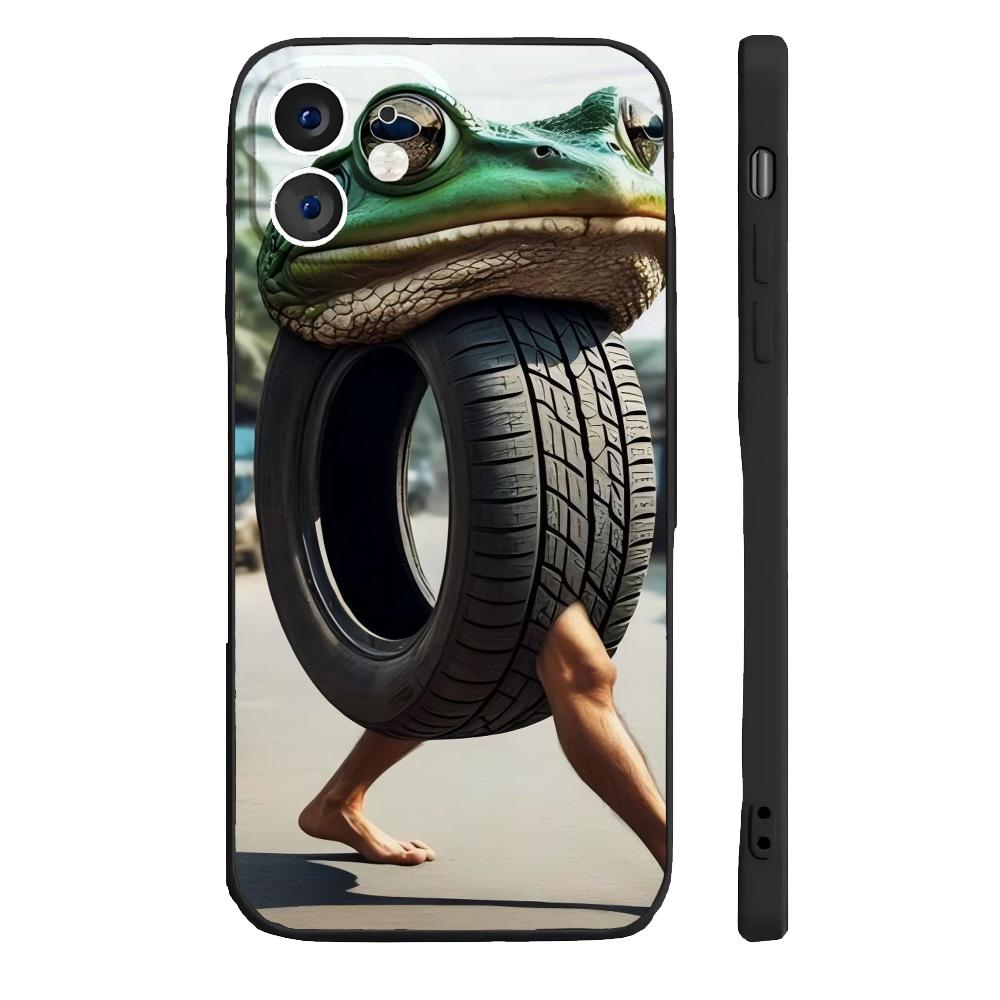 Funny Tung Tung Sahur Phone Case For iPhone 16 15 14 13 12 11 Pro Max XS X XR 7 8 SE Shockproof Soft Cover