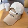 Vintage Letter Embroidery Baseball Cap For Men Women Soft Top Duck Tongue Hat Street Wild Solid Color Adjustable Sun Visors