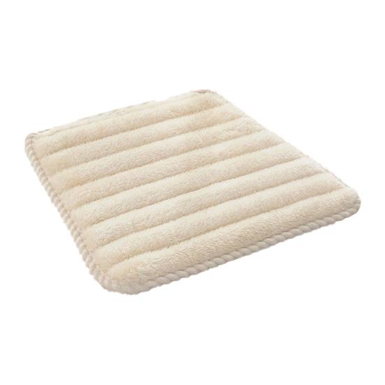 Seat Cushion Trapezoidal Shape Adjustable Straps Plush Material Chair Pad Dining Office Car Seat Cover Home Accessory