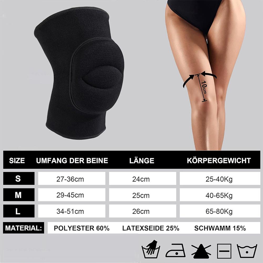 1 Pair Wrestling Knee Brace Soft Breathable Knee Protector Sleeve Thick Sponge Anti-collision Knee Pad for Volleyball Dance Yoga