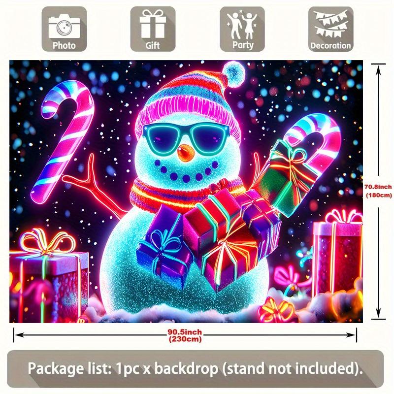 Party Backdrop Snowman Celebration Photo Booth Party Decor