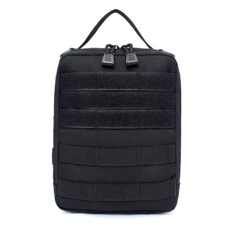 Наружная Сумка Аксессуарная Сумка MOLLE Нейлон Водонепроницаемая Аптечка Спасательная Хранение Медицинская Поясная чёрный