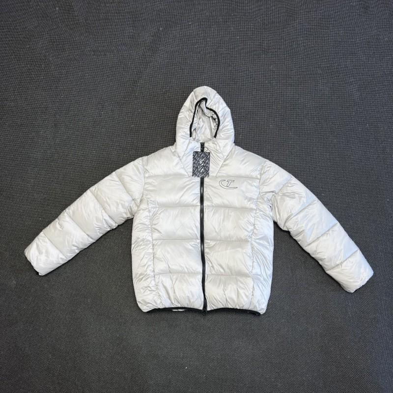Trapstar Zimní Puffer Bunda s Kapucí a Vyšívaným Zadním Dílem Volný Hip Hop Streetwear Pánská