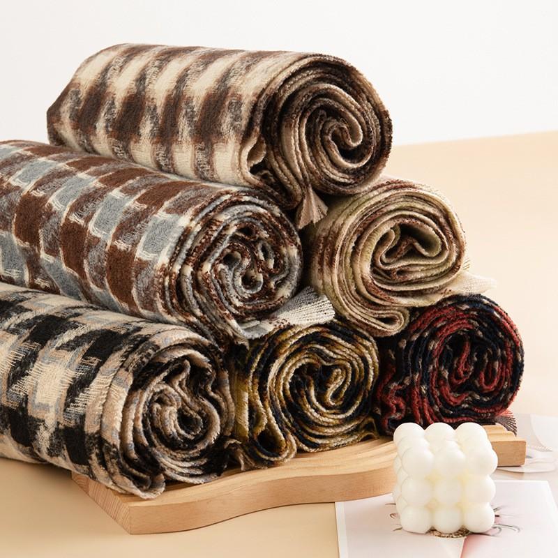 Womens Houndstooth Scarf Daily Commute Warm Neck Wrap Lightweight Shawl Fashion Accessory