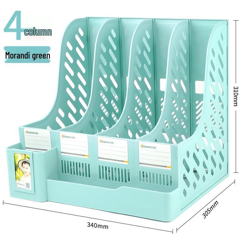 Desktop File Organizer Set: Thickened Rack & Storage Box for Office Supplies
