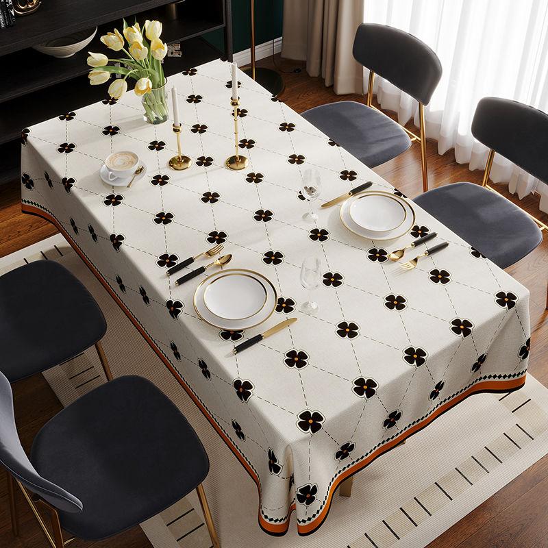 High-end Light Luxury Tablecloth Waterproof, Oil-proof, Anti-scalding and Wash-free PVC Simple Tablecloth Coffee Table Mat
