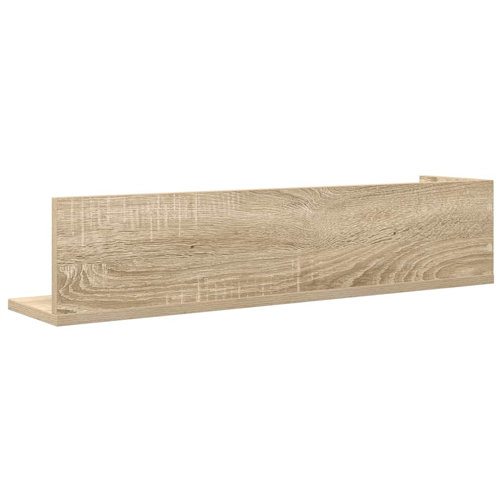 Wall Shelves 2 pcs Sonoma Oak 75 x 16.5 x 16.5 cm Particleboard