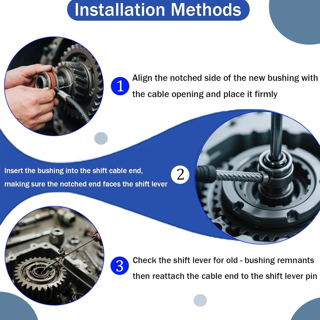141607 Transmission Gear Shift Cable Bushing Repair Kit - Compatible With Hyundai Kia, Nissan, Frontier, Toyota, Corolla, Sienna, Honda, Mazda,