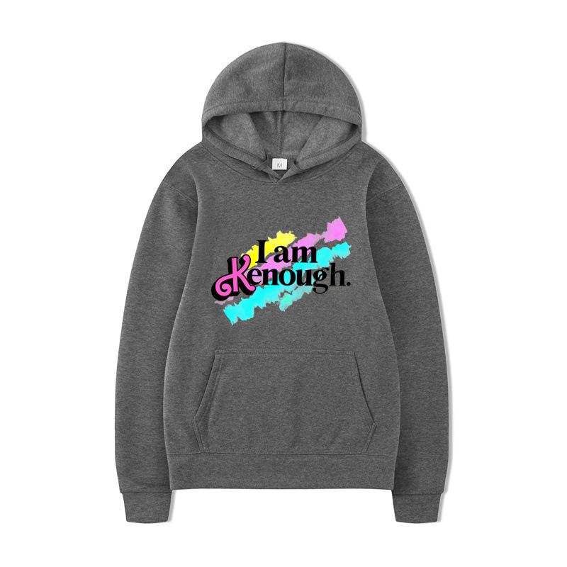 I Am Kenough Hoodies Print Fashion Sweatshirt Hip Hop Casual Unisex Autumn Winter Oversize Fleece Streetwear Tops