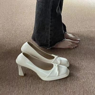 Японський стиль Лоліта Квадратний носок Жіночі туфлі-човники на підборах Готичне взуття для жінок Мері Джейн Стильні Шикарні Гострі Нековзні Y2k Елегантні На