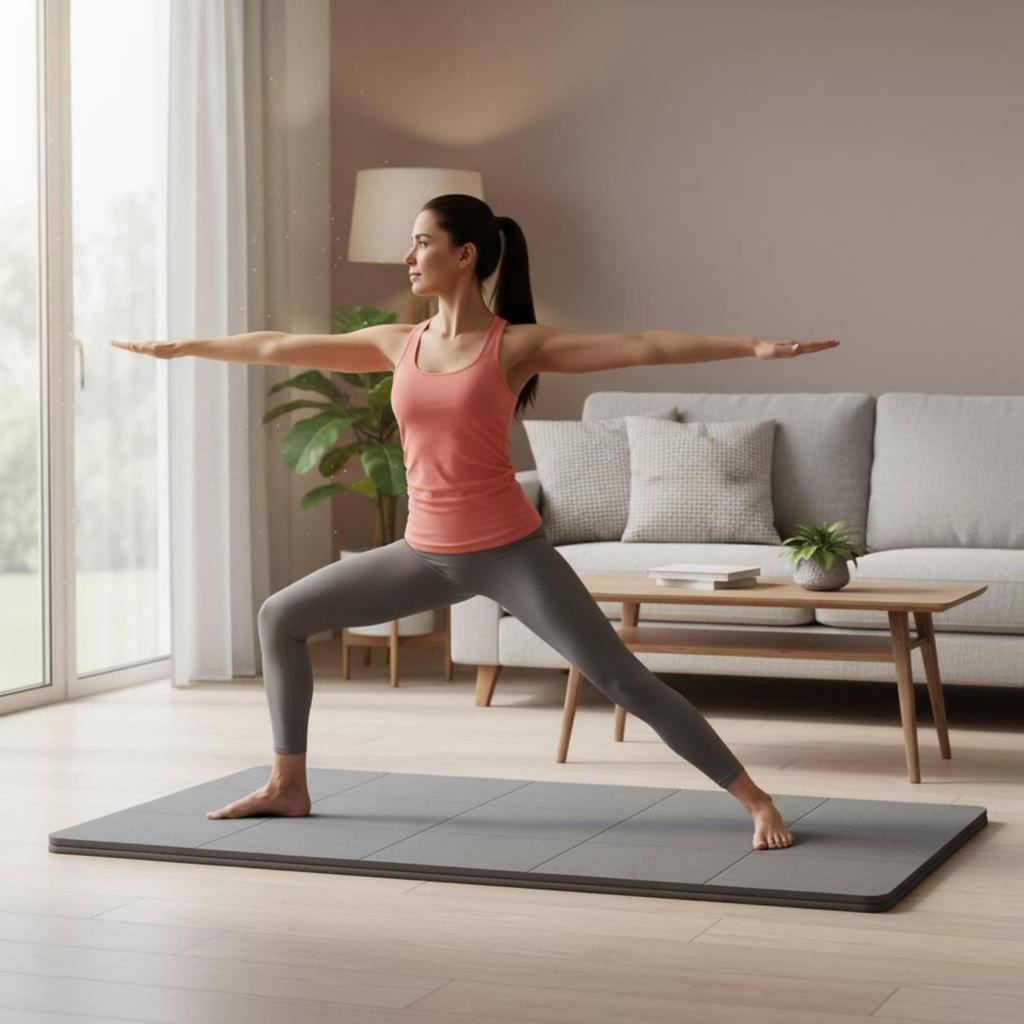 Foldable Exercise Mat Non-Slip Portable Stretching Shock Absorption Napping
