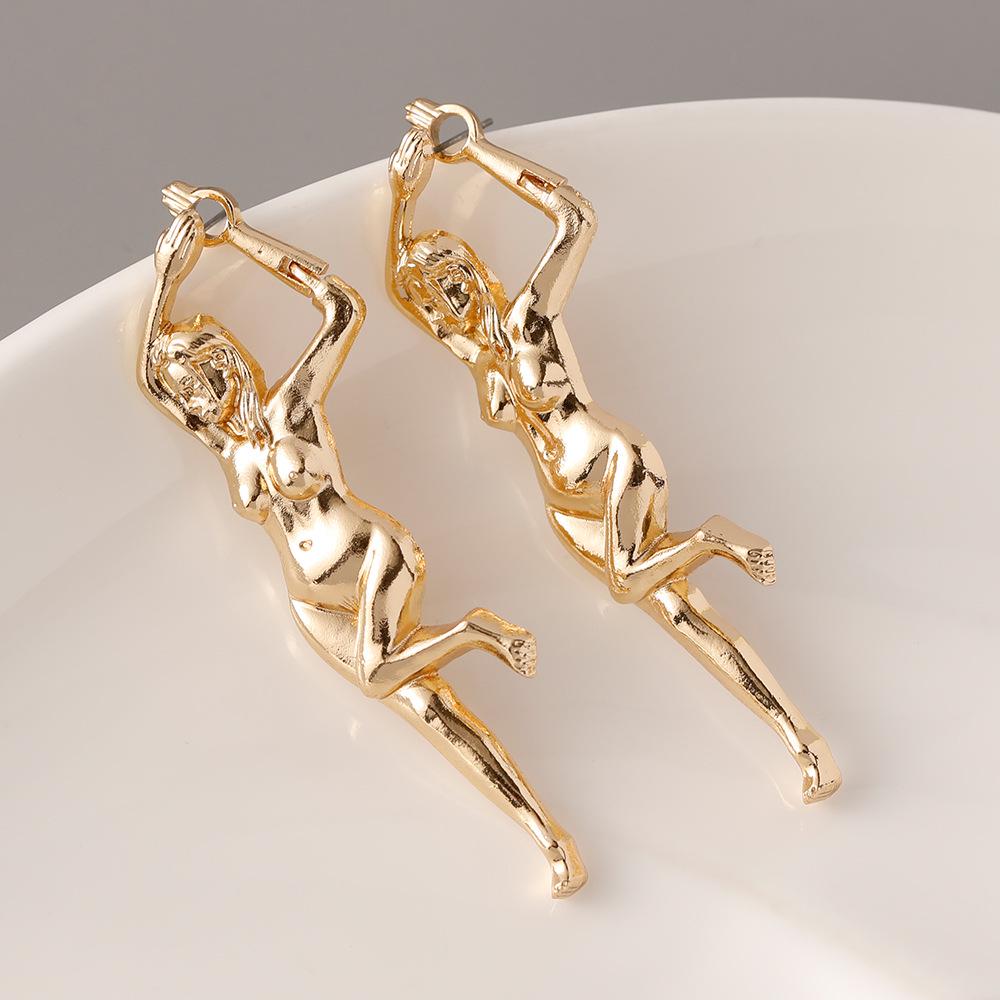 Stylish Art-Inspired Alloy Earrings for Women - European and American Flair