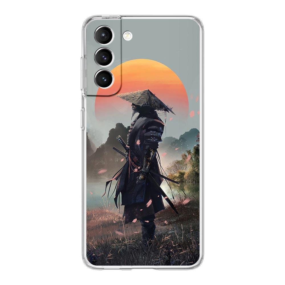 Japanese Bushido Samurai Clear Silicone Phone Case For Samsung Galaxy S23 S22 5G S20 Ultra S21 FE 5G S10E S9 S8 S10 Plus Cover