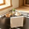 Triangle Stainless Steel Sink Drain Rack Load Bearing Large Capacity Drainable Kitchen Caddy for Sink Corner Organization