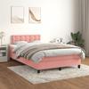 Maison Exclusive - Sommier à lattes de lit avec matelas rose 120x190 cm velours