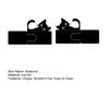 2Pcs Black Cat Bookends for Shelves Cute Metal Book Holder for Desk Heavy Duty