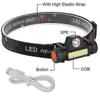 Cob Led Rechargeable Headlamp Head Torch Headlight Flashlight 2 Modes Outdoor Camping Head Lighting