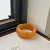 Ombre Resin Bangle: Wide Irregular Design, Vintage Minimalist Style
