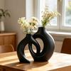 Vase Ornament, Resin Decorative Vase Sculpture, Table Decor for Living Room Bedroom Office Home Balcony Indoor