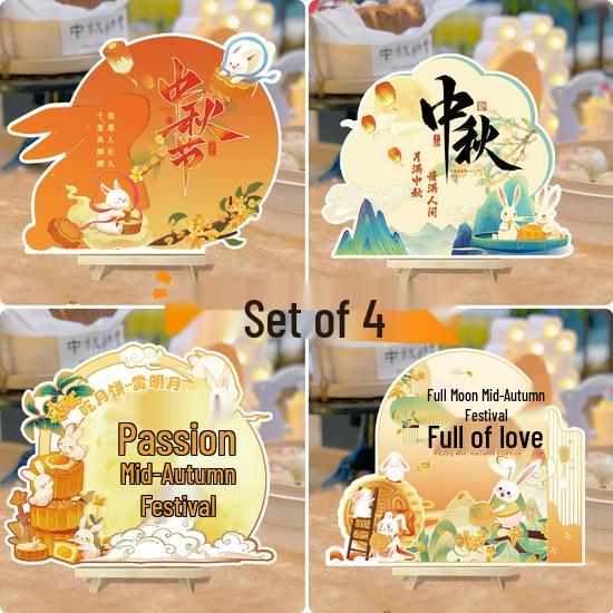 Mid-Autumn Festive Tabletop Decor for National Day Events and Shop Displays