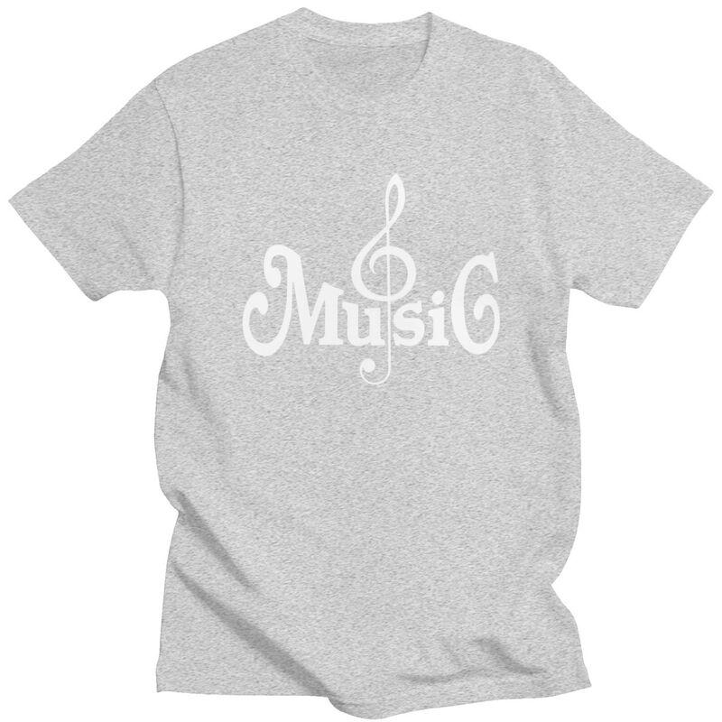 Mens Music Note T Shirt Round Neck Short Sleeve 100 Cotton Musical Gift Tee Shirt Novelty Summer Tyle Clothing