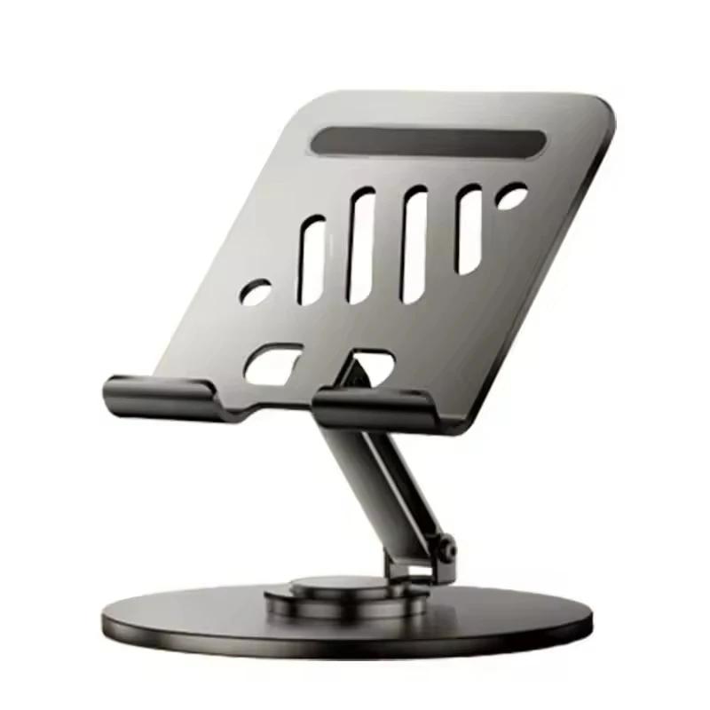 Foldable Aluminum Alloy Tablet Phone Holder Stand, Adjustable Lazy Desktop Bracket for Mobile Phones