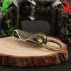 EDC Brass King Cobra Snake Metal Figurine Buckle Keychain Animal Souvenirs Vintage Home Decor